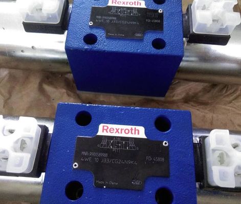 Rexroth R900589988 4WE10J3X / CG24N9K4 4WE10J33 / CG24N9K4 صمامات بكرة اتجاهية ، تعمل مباشرة ، مع ملف لولبي Actua