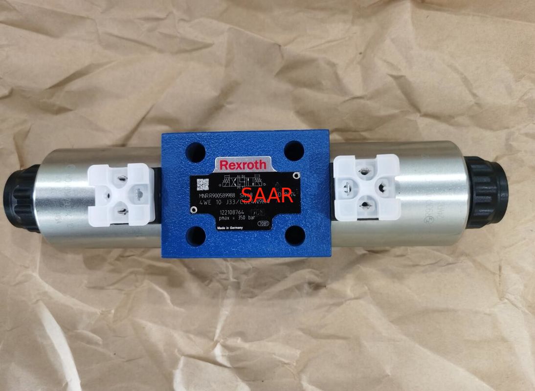 Rexroth R900589988 4WE10J3X / CG24N9K4 4WE10J33 / CG24N9K4 صمامات بكرة اتجاهية ، تعمل مباشرة ، مع ملف لولبي Actua