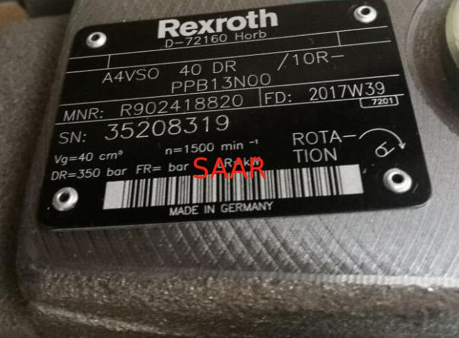 R902418820 A4VSO40DR / 10R-PPB13N00 Rexroth A4VSO40DR نوع المضخة المحورية ذات المكبس المتغير