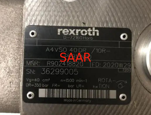R902418820 مضخة البستون A4VSO40DR/10R-PPB13N00 Rexroth سلسلة A4VSO40 المتوفرة